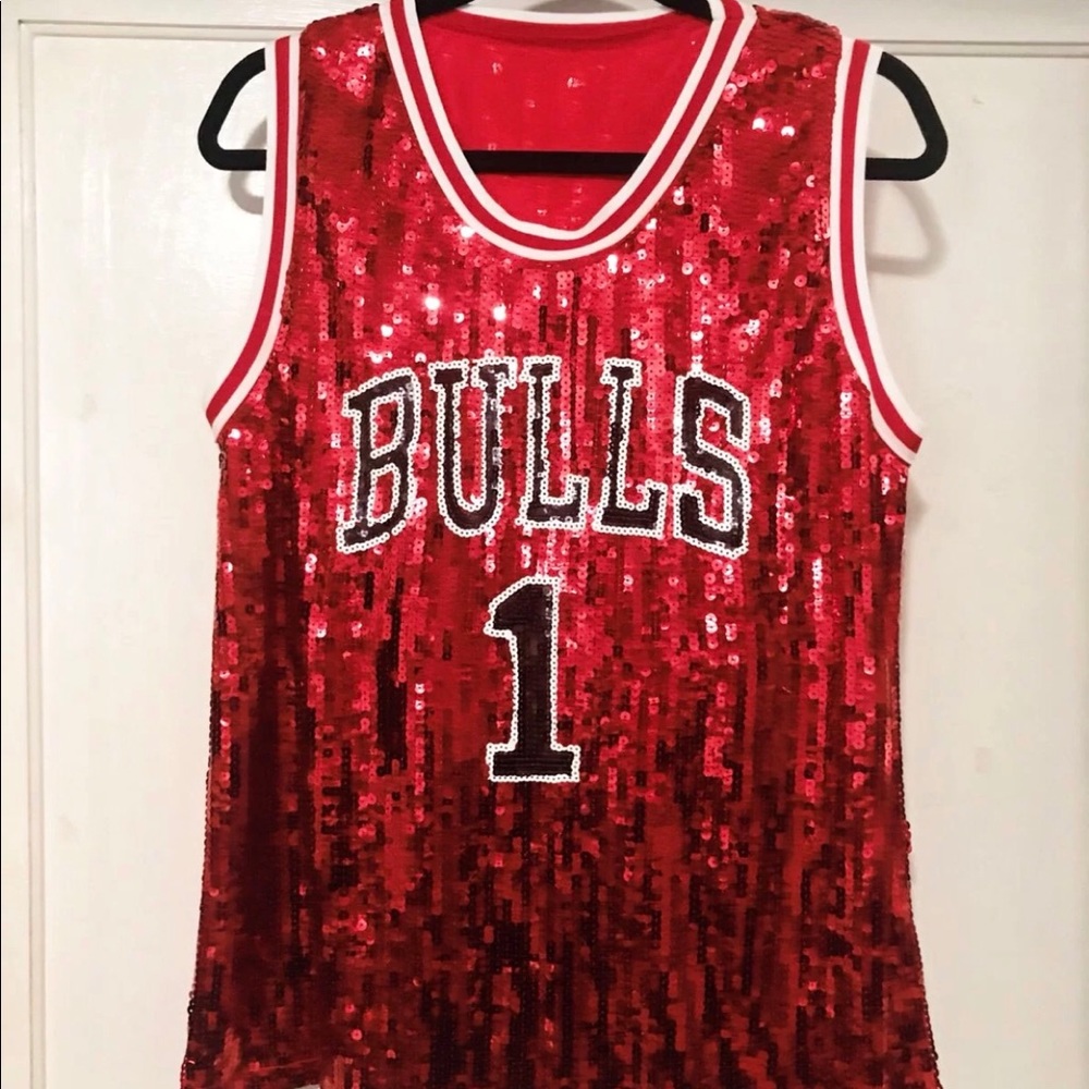 Sequin bulls jersey